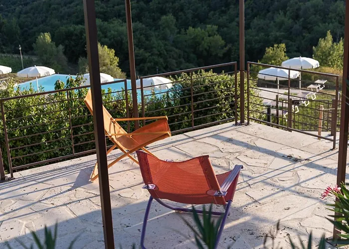 B&B Chianti Design Infinity Pool Shared 피안넬라